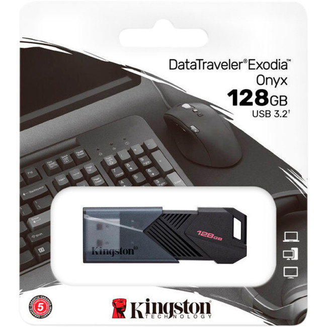 USB флеш накопичувач Kingston DT Exodia 128Gb USB 3.2 Onyx Black