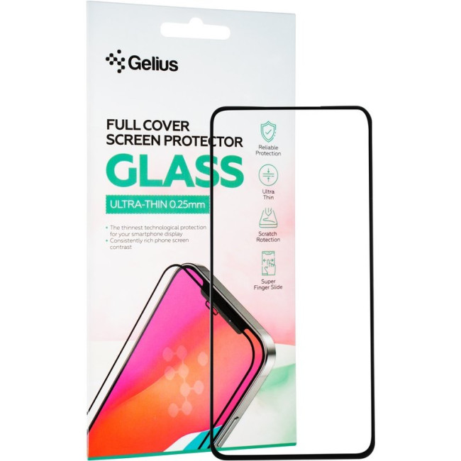 Захисне скло Gelius Full Cover Ultra-Thin 0.25mm для Samsung G990 (S21 FE) Black