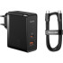 Мережевий зарядний пристрій Baseus GaN3 Pro Fast Charger (CCGP090201) 100W 1Type-C+1USB + кабель Type-C/Type-C Black