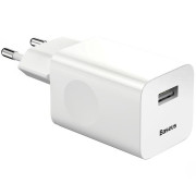 Мережевий зарядний пристрій Baseus Charging 1USB QC (2.4A) (CCALL-BX02) White