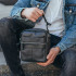 Шкіряна чорна чоловіча сумка через плече Tiding Bag M8209-3A