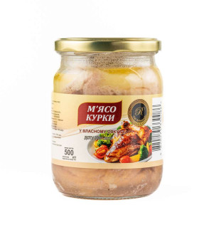 М'ясо курки у власному соку 500 г.
