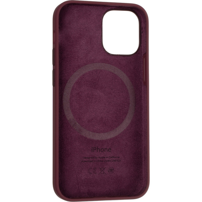 Чохол Original Full Soft Case (MagSafe) для iPhone 12 Mini Bordo