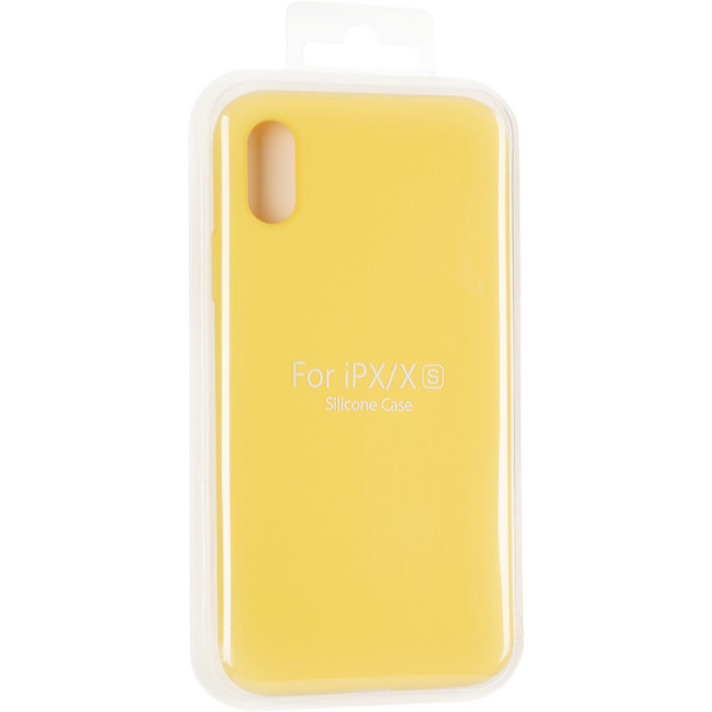 Чохол Original Full Soft Case для iPhone X/XS (without logo) Canary Yellow Чохол Original Full Soft Case для iPhone X/XS (without logo) Canary Yellow