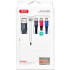 Кабель USB XO NB143 3in1 1.2m Black/Red/Blue