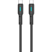 Кабель USB Gelius Lumin Lamp GP-UC100 Type-C/Type-C (1m) (60W) Black