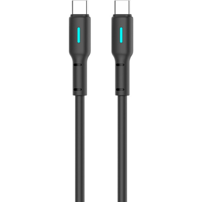 Кабель USB Gelius Lumin Lamp GP-UC100 Type-C/Type-C (1m) (60W) Black