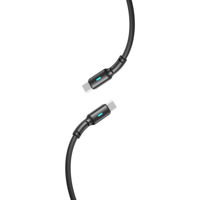 Кабель USB Gelius Lumin Lamp GP-UC100 Type-C/Type-C (1m) (60W) Black