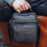 Чоловіча чорна сумка-кросбоді з натуральної шкіри Tiding Bag M2237A