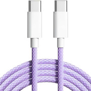 Кабель USB Original Quality Type-C/Type-C 1m (Woven) (box) Purple