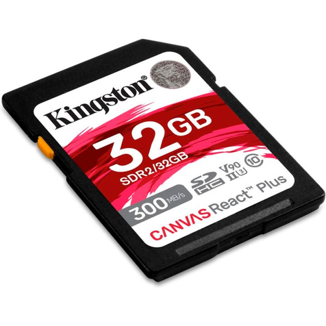 Карта пам'яті microSDHC 32Gb KIngston Canvas React Plus V90 (UHS-II U3) (R-300Mb/s)