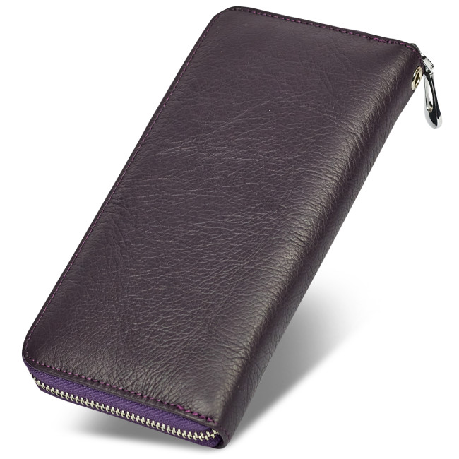 Фіолетовий гаманець-клатч, з ремінцем на руку з натуральної шкіри ST Leather ST45-2