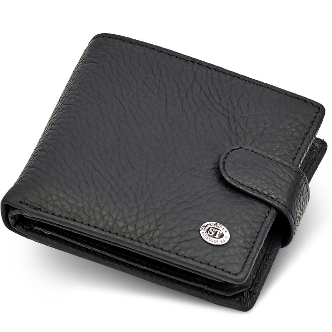 Чоловіче портмоне з натуральної шкіри ST Leather ST153 чорний