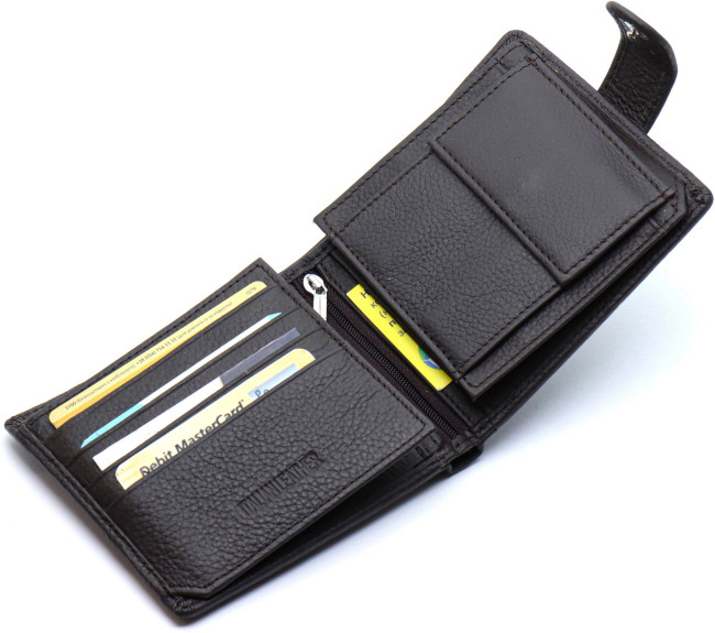 Чоловіче портмоне з натуральної шкіри ST Leather ST153 чорний