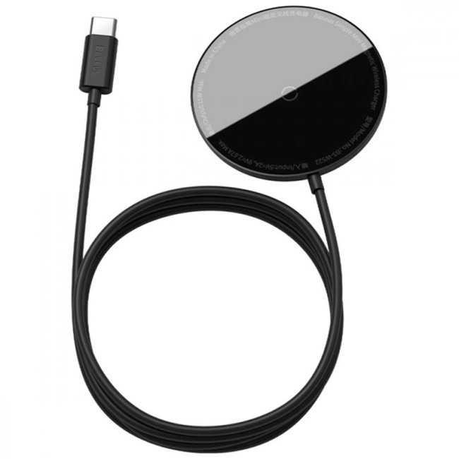Бездротовий зарядний пристрій Baseus Simple Mini 3 Magnetic 15W (CCJJ040001)  Black