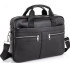 Ділова шкіряна сумка для ноутбука Borsa Leather 5526 Чорна