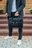 Ділова шкіряна сумка для ноутбука Borsa Leather 5526 Чорна