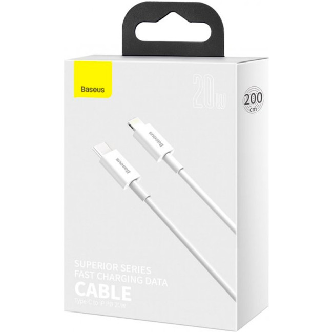 Кабель USB Baseus Superior Series Lightning 2.4A (CALYS-C02) White 2m
