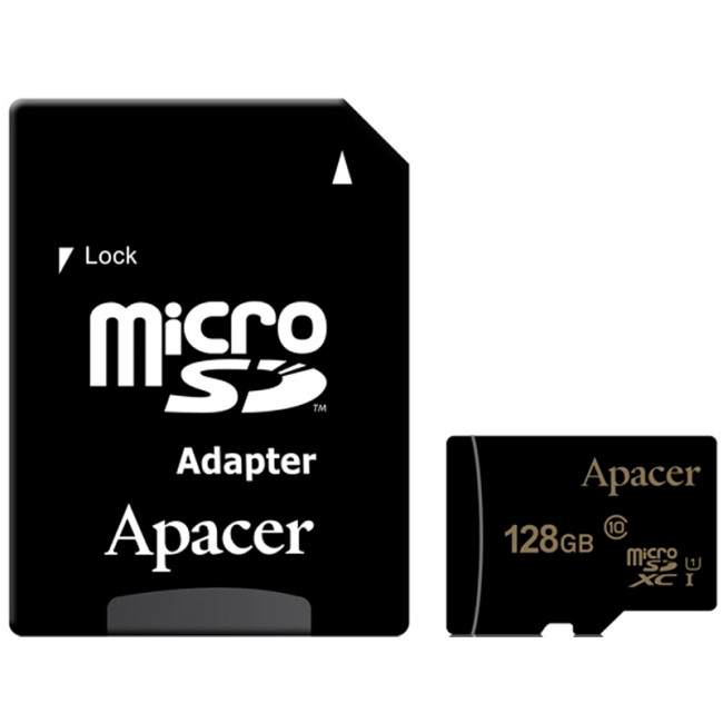Карта пам'яті microSDXC 128Gb Apacer (UHS-1) + адаптер SD