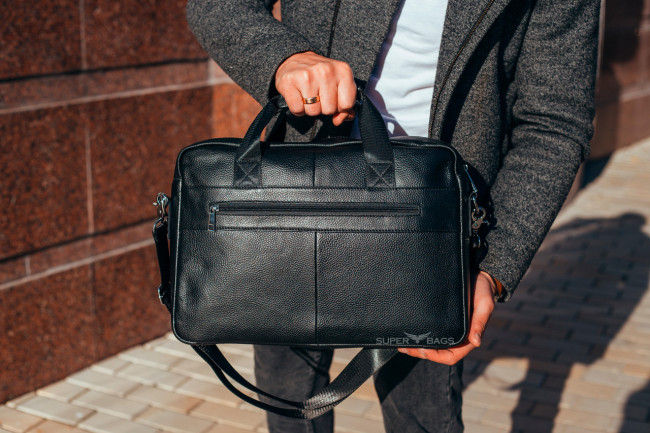 Шкіряна чоловіча   офісна  сумка для документів і ноутбука  Tiding Bag K26837