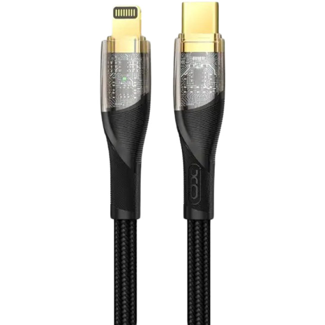 Кабель USB XO NB-Q223A Type-C to Lightning 27W Black