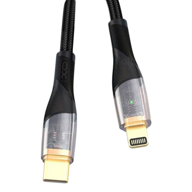 Кабель USB XO NB-Q223A Type-C to Lightning 27W Black