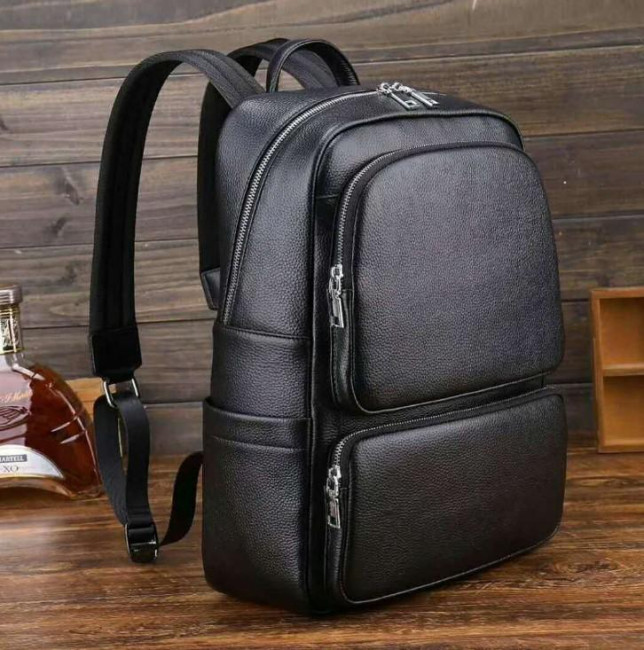 Шкіряний рюкзак для ноутбука та подорожей Tiding Bag 89336 чорний