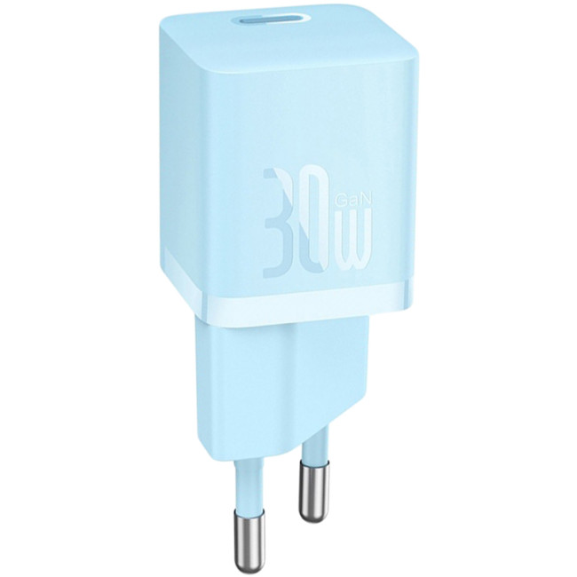 Мережевий зарядний пристрій Baseus GaN5 30W 1Type-C (CCGN070603) Blue