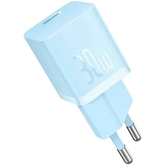Мережевий зарядний пристрій Baseus GaN5 30W 1Type-C (CCGN070603) Blue