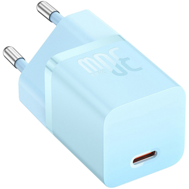 Мережевий зарядний пристрій Baseus GaN5 30W 1Type-C (CCGN070603) Blue