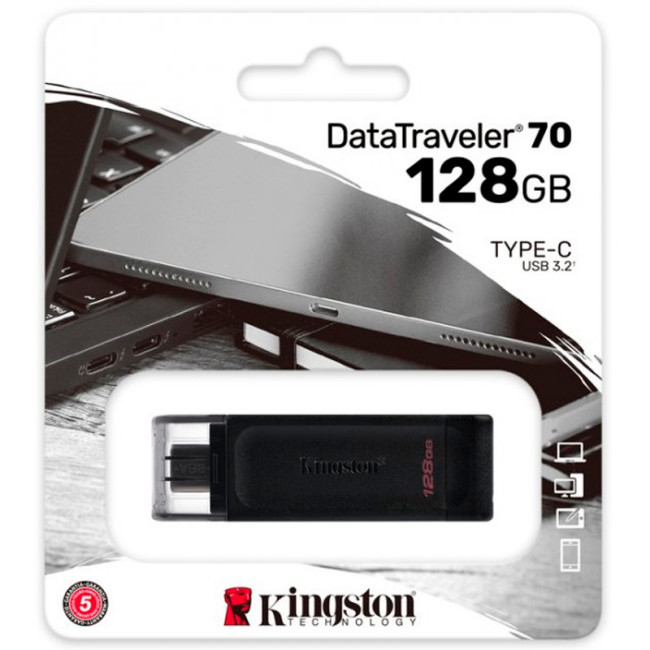 USB флеш накопичувач Kingston DT 70 Type-C 128Gb USB 3.2