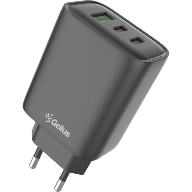 Мережевий зарядний пристрій Gelius Power Pulse GP-HC057 65W USB+2Type-C Black