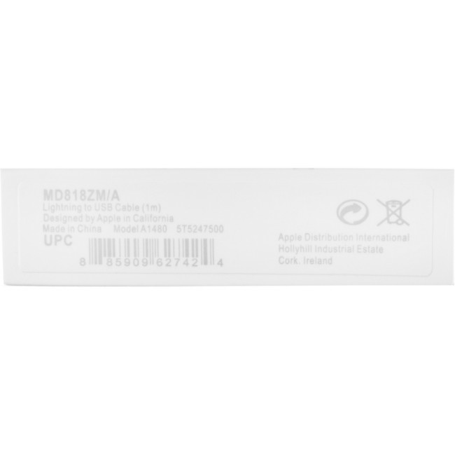 Кабель USB Lightning Original Quality 1m (Foxconn) (MD818ZM/A) White