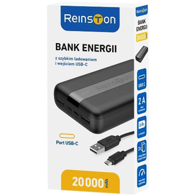 Додаткова батарея ReinsTon EPB027 20000 mAh Black