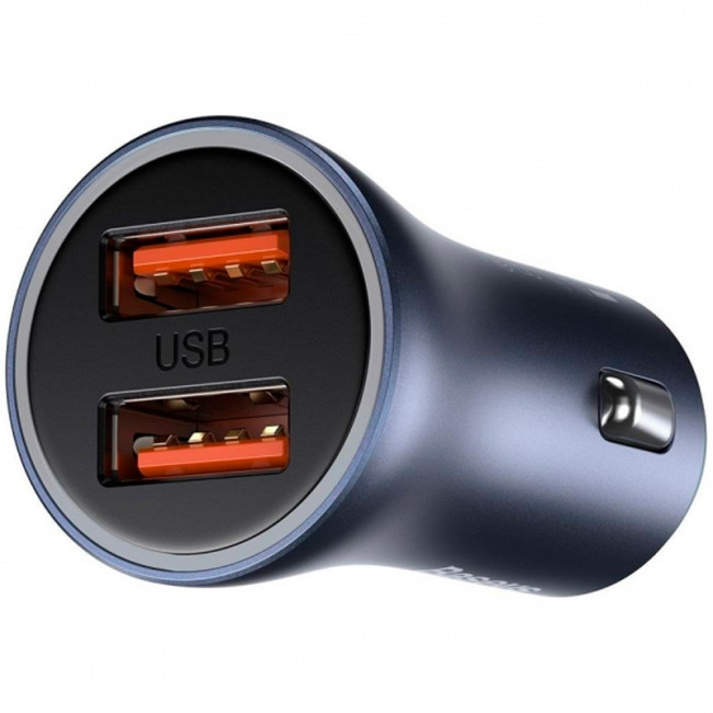 Автомобільний зарядний пристрій Baseus Golden Contactor Pro 40W 1USB + Type-C (TZCCJD-0G) + кабель USB/Type-C 1m Dark Grey