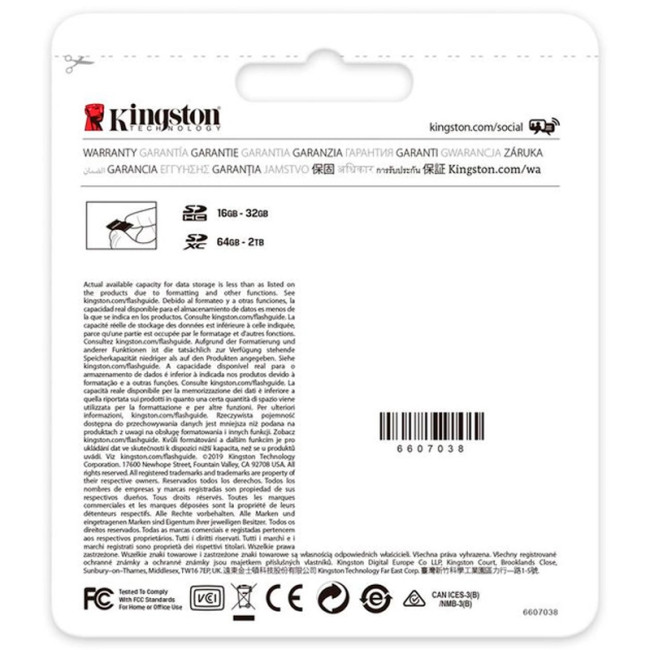 Карта пам'яті SDXC 128Gb Kingston Canvas Go Plus V30 (UHS-1 U3) (R-170Mb/s)