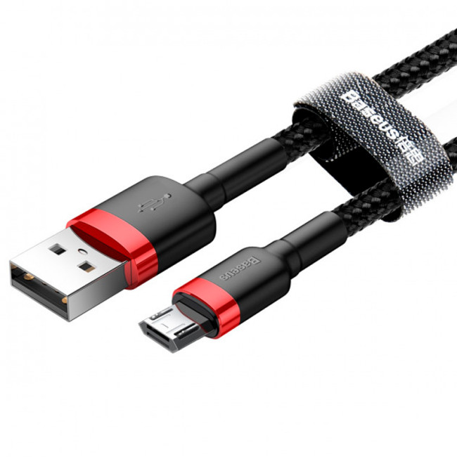 Кабель USB Baseus Cafule MicroUSB (CAMKLF-B91) Black/Red 1m