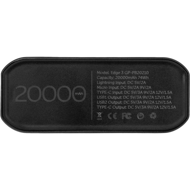 Додаткова батарея Gelius Edge 3 GP-PB20-210 PD 20000mAh QC+PD 20W Dark Blue