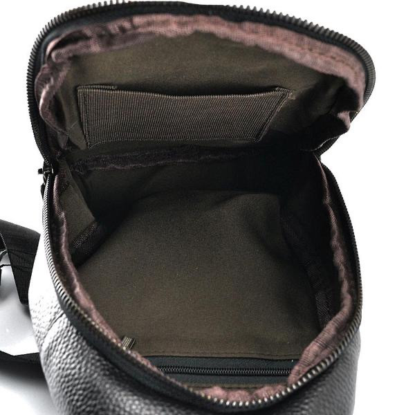 Сумка-слінг чоловіча чорна через плече з натуральної шкіри TIDING BAG A25F-515-1A