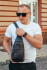 Сумка-слінг чоловіча чорна через плече з натуральної шкіри TIDING BAG A25F-515-1A
