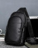 Сумка-слінг чоловіча чорна через плече з натуральної шкіри TIDING BAG A25F-515-1A
