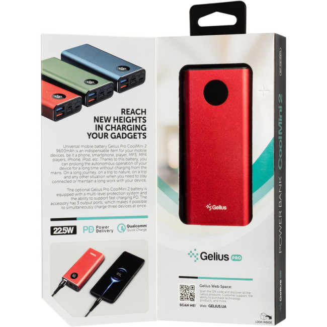 Додаткова батарея Gelius CoolMini 2 PD GP-PB10-211 9600mAh Red