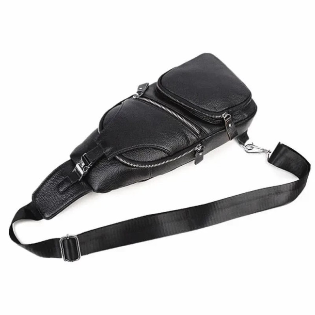 Шкіряна чоловіча сумка-слінг на груди TIDING BAG MK56923