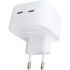Мережевий зарядний пристрій Original Quality Type-C Dual 35W (коробка) White