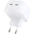 Мережевий зарядний пристрій Original Quality Type-C Dual 35W (коробка) White