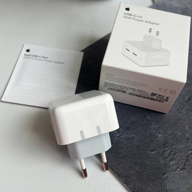 Мережевий зарядний пристрій Original Quality Type-C Dual 35W (коробка) White