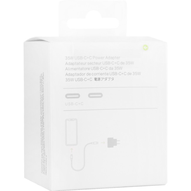 Мережевий зарядний пристрій Original Quality Type-C Dual 35W (коробка) White