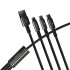 Кабель USB Baseus Tungsten Gold One-for-three USB to M+L+C 3.5A (CAMLTWJ-01) 1.5m Black