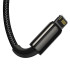 Кабель USB Baseus Tungsten Gold One-for-three USB to M+L+C 3.5A (CAMLTWJ-01) 1.5m Black