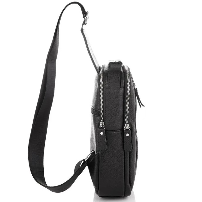 Слінг рюкзак чоловічий  шкіряний у класичному стилі TIDING BAG A25F-5519-1A